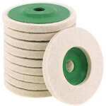 Lot de 10disques de polissage en feutre de laine pour meuleuse d'angle de 10 cm ? vert