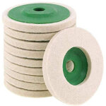 Lot de 10disques de polissage en feutre de laine pour meuleuse d'angle de 10 cm ? vert