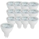 Lot de 12 ampoules led mr16 5 w gu5. 3, �quivalent � une lumi�re halog�ne mr16, blanc froid 6000 k, 500 ...