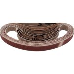 Lot de 12 bandes abrasives en tissu - 10 x 330 mm - 2 x grain 40 / 60 / 80 / 120 / 180 / 240 - compatibles ...