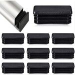 Lot de 12 bouchons � lamelles pour tubes rectangulaires - 80 x 40 mm - pour tubes m�talliques - pour ...