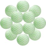 Lot de 12 boule papier 35cm chevron vert