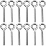 Lot de 12 boulons - m6  oeil en 304 acier inoxydable vis  anneau piton  visser pour balanoire machine ...