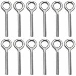 Lot de 12 boulons, m6 � oeil en 304 acier inoxydable vis � anneau piton � visser pour balan�oire machine ...