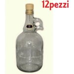 Lot de 12 bouteilles en verre transparent gallon avec bouchon 750 cc