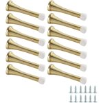 Lot de 12 but�es de porte � ressort - laiton poli
