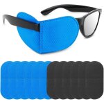 Lot de 12 cache - yeux pour lunettes, cache - ?il en tissu non tiss� r�utilisable m�dical pour adultes ...
