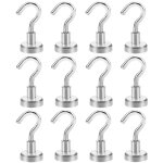 Lot de 12 crochets magntiques en nodyme 8kg crochets pour portes rfrigrateur plafonds ferrures industriell ...