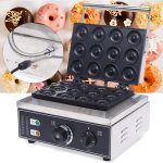 Lot de 12 donut maker antiadhsif 1500 w gaufrier lectrique commercial 220v electrique doughnut baker ...