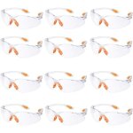 Lot de 12 lunette de scurit lunettes de protection travail avec lentilles transparentes anti - bue ...