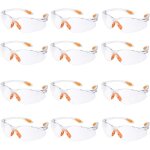 Lot de 12 lunette de s�curit� lunettes de protection travail avec lentilles transparentes anti - bu�e ...