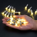Lot de 12 mini lampes led �tanches � piles pour lanternes en papier pour mariage, halloween, no�l, d�coration ...