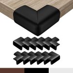 Lot de 12 (noir) protections d'angle pour bb - protection enfant pour table autocollante - protection ...
