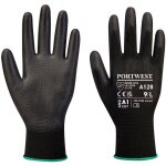 Gants enduit pu paume sans latex noir s - taille 7