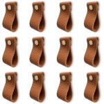 Lot de 12 poign�e meuble en cuir, poign�e de porte avec �crous vis, anti - collision bouton de porte ...