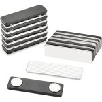 Lot de 12 porte badge aimant� badges magn�tiques adh�sifs badges nominatifs aimant�s autocollants en ...