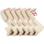 Lot de 12 protections d'angle souples beiges pour la s�curit� des enfants, des meubles, des b�b�s, des ...