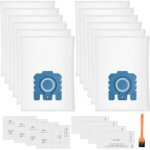 Lot de 12 sacs � poussi�re pure gn 3d compatibles avec miele gn pour aspirateurs classic c1 complete ...