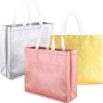 Lot de 12 sacs � provisions brillants r�utilisables - tricolore
