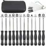 Lot de 12 tournevis pour ajuster les carburateurs des petits moteurs echo et stihl, avec brosse et kit ...