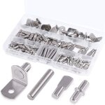 Lot de 120 chevilles de support d'�tag�re 4 styles pour meubles, meubles, �tag�res, support nickel� ? ...