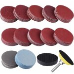 Lot de 120 disques abrasifs de 50 mm avec grains 60, 80, 120, 180, 240, 400, 600, 800, 1000, 1200, 2000, ...