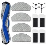 Lot de 13 accessoires pour aspirateur robot c12 : brosse principale, brosses lat�rales, filtres, lingettes ...