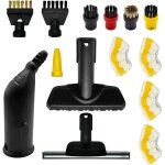 Lot de 14 accessoires pour nettoyeur vapeur k�rcher sc1 - sc5 brosses rondes, chiffons en microfibre, ...