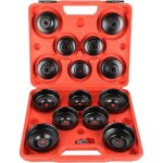 Lot de 14 bouchons de filtre � huile, cl� pour filtre � huile 65 - 100 mm, outil de m�canicien