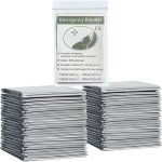 Lot de 14 couvertures d'urgence en aluminium, 160 cm x 210 cm, couverture thermique d'urgence en mylar, ...