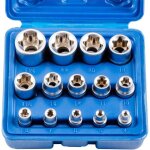 Lot de 14 douilles femelles e - torx star, 1 / 4, 3 / 8, 1 / 2', ensemble de douilles �toile externes ...