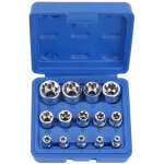 Lot de 14 douilles torx femelles e4 - e24 e - torx hexagonales
