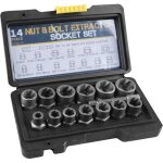 Lot de 14 extracteurs d'�crous jeu d'extracteurs de vis � profil h�lico�dal, jeu de cl�s � douille, extracteur ...