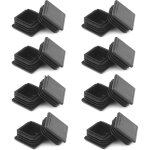 Lot de 16 embouts carr�s � lamelles - 40 x 40 mm - noir - bouchons � lamelles - produits m�talliques ...