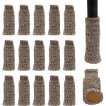 Lot de 16 (kaki) chaussettes pour pieds de chaise avec coussinets en feutre double couche antid�rapante ...