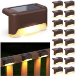 Lot de 16 lampes solaires pour terrasse, lampes solaires d'extérieur étanches à led pour marches, clôtures, ... Lot de 16 lampes solaires pour terrasse, lampes solaires d'extérieur étanches à led pour marches, clôtures, ...