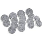 Lot de 16 patins � clou  feutre  2, 8cm gris