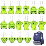 Lot de 16 pendentifs rflchissants de scurit pour enfants, pour vtements, sacs  dos, cyclisme, marche ...