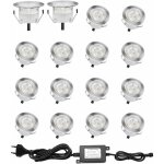 Lot de 16 spots led encastrable pour terrasse bois, etanche ip67, spots à encastrer extérieur, 0, 6w ... Lot de 16 spots led encastrable pour terrasse bois, etanche ip67, spots à encastrer extérieur, 0, 6w ...