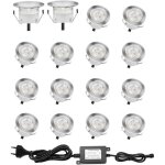Lot de 16 spots led encastrable pour terrasse bois, etanche ip67, spots � encastrer ext�rieur, 0, 6w ...