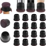 Lot de 16petits protecteurs de sol en silicone noir avec feutre envelopp�, embouts de chaise en caoutchouc, ...