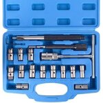 Lot de 17 outils de nettoyage professionnels pour injecteur diesel Lot de 17 outils de nettoyage professionnels pour injecteur diesel
