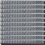 Lot de 170 cubes d'affichage de prix r�glables pour bijoux, montres, bagues, prix en dollar, noir