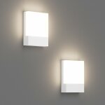 Ikodm - lot de 2 24w lampe murale led interieur / exterieur, applique murale blanc modernes en aluminium, ...