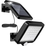 Lot de 2 56 lampes solaires led d'ext�rieur avec d�tecteur de mouvement, �tanche ip65, angle d'�clairage ...