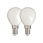 Xanlite - lot de 2 ampoules filament led p45 opaque, culot e14, 470 lumens, équivalence 40w, 4000 kelvins, ... Xanlite - lot de 2 ampoules filament led p45 opaque, culot e14, 470 lumens, équivalence 40w, 4000 kelvins, ...