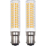 Lot de 2 ampoules led b15d rempla�ant 75w 90w 80w blanc chaud 3000k 220v 230v 890lm 7w applique murale ...