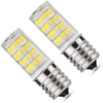 Tlily - lot de 2 ampoules led e17 4w � intensit� variable pour four micro - ondes, lumi�re du jour 6000k ...