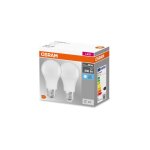 Lot de 2 ampoules led e27 8. 5w (60w) 4000k 806lm osram Lot de 2 ampoules led e27 8. 5w (60w) 4000k 806lm osram