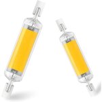 Lot de 2 ampoules led r7s 10 w 78 mm � intensit� variable blanc froid 6000 - 6500 k 100 w halog�ne j78 ...